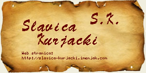 Slavica Kurjački vizit kartica